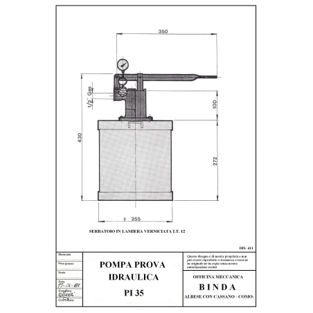 BINDA POMPA EXCELSIOR - G E00 GB