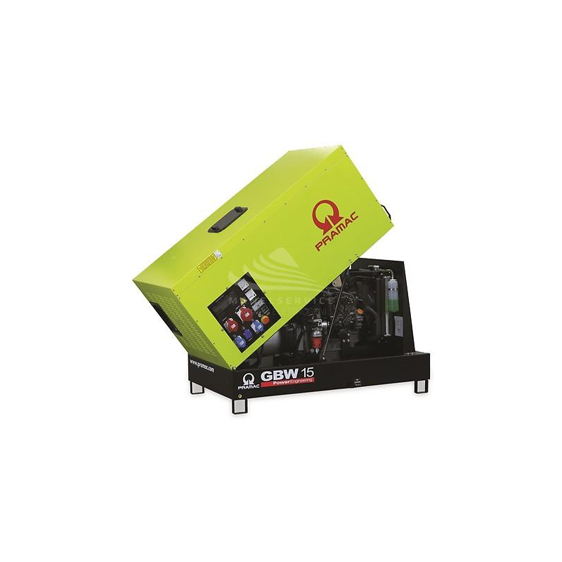 PRAMAC GBW15P Generator Set Three-phase MCP 11.2KW Enclosure with manual control panel PRAMAC GBW15P Generator Set Three-phase MCP 11.2KW Enclosure with manual control panel