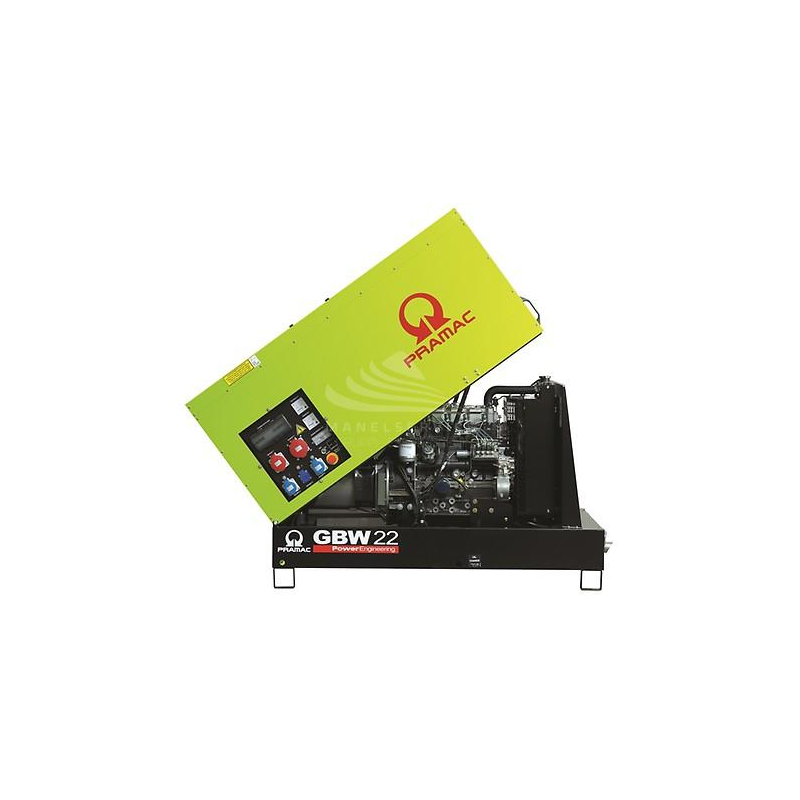 PRAMAC GBW22P Generator Set MCP Three-phase 17.4KW Enclosute with manual control panel