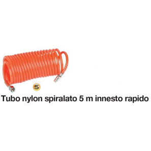 VINCO TUBO IN NYLON SPIRALATO 5 METRI CON ATTACCO RAPIDO