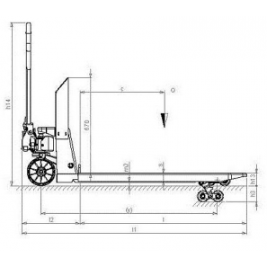 PRAMAC PX20 - Technical drawing with profile view