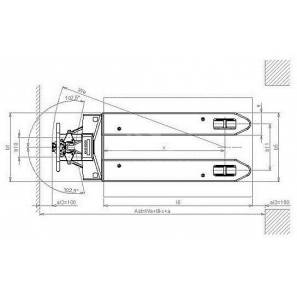 PRAMAC PX20 - Technical drawing with top view