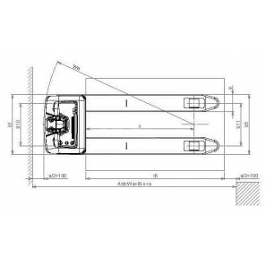 PRAMAC CX12 - Technical drawing with top view