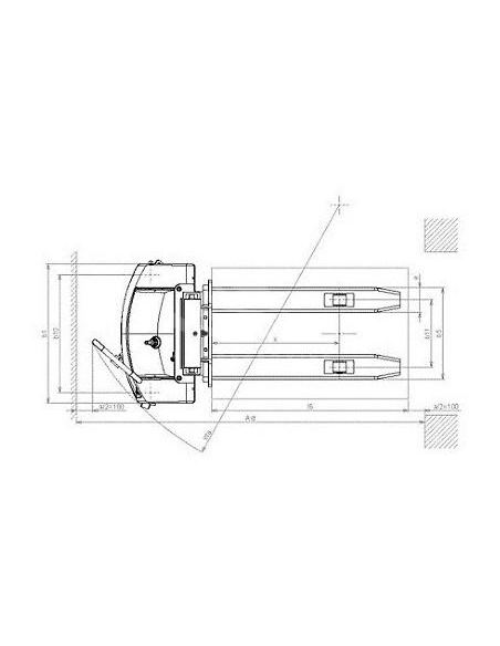 PRAMAC TX12/29 - Technical drawing with top view
