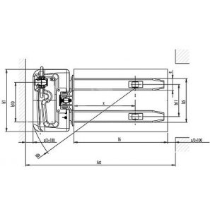 PRAMAC RX10/16 - Disegno tecnico con vista dall'alto