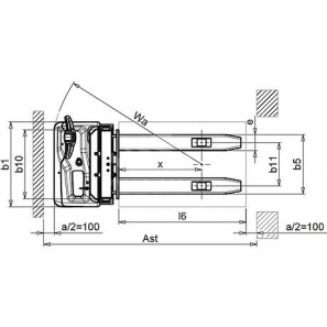 PRAMAC GX12/35 BASIC - Technical drawing with top view