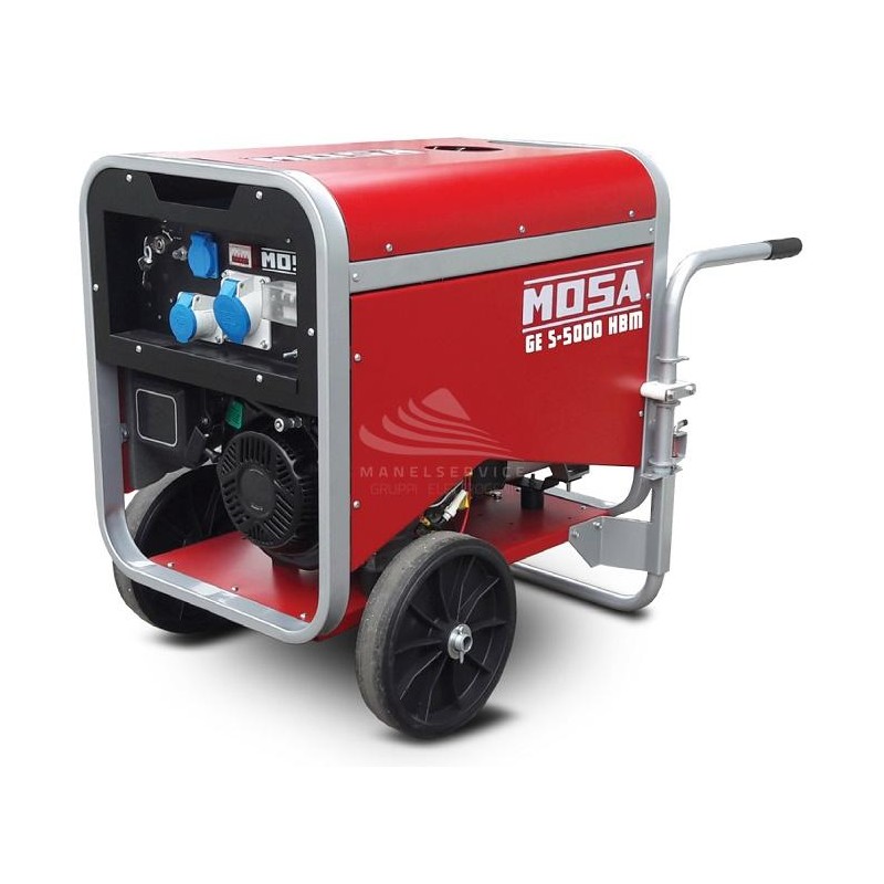 MOSA GE S-5000 HBM - Gruppo elettrogeno portatile e cofanato con potenza monofase da 3.6 KW