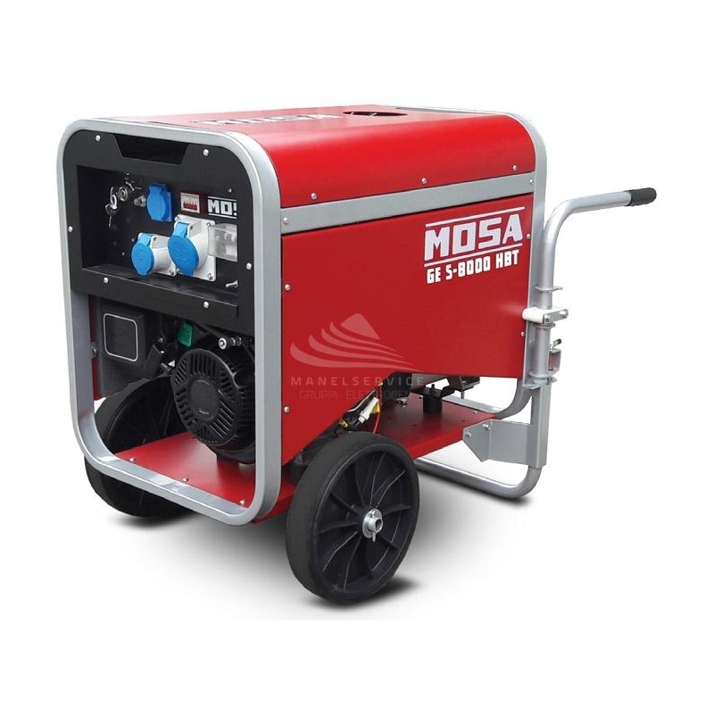 MOSA GE S-8000 HBT - Gruppo elettrogeno portatile e cofanato con potenza trifase da 5.6 KW