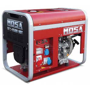 MOSA GE S-6500 YDT - Gruppo elettrogeno portatile e cofanato con potenza trifase da 4.6 KW