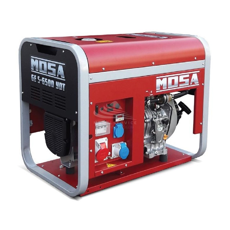 MOSA GE S-6500 YDT - Gruppo elettrogeno portatile e cofanato con potenza trifase da 4.6 KW