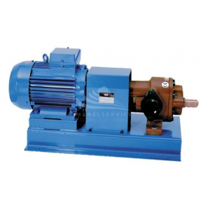 Volumetric self priming gear pumps on base-plate with motor, coupling