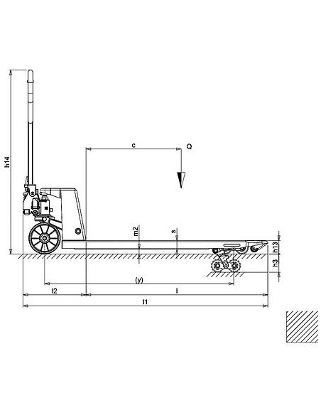 PRAMAC GS25S4 - Disegno tecnico con vista di profilo