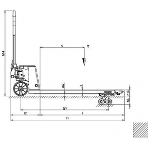 PRAMAC GS25S2 - Technical drawing with profile view