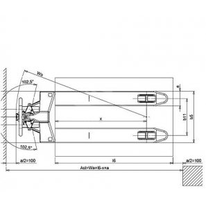 PRAMAC GS25S2 - Technical drawing with top view