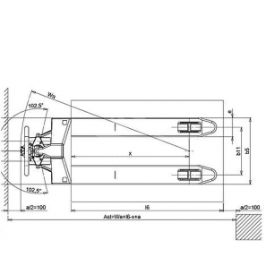 PRAMAC GS25S4 - Disegno tecnico con vista dall'alto