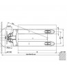 PRAMAC GS25S4 - Technical drawing with top view
