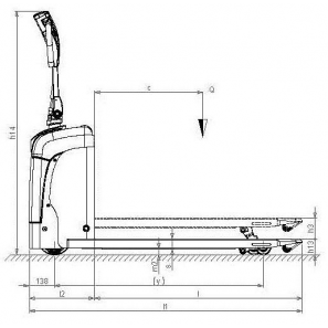 PRAMAC CX12 GEL - Technical drawing with profile view