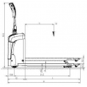 PRAMAC CX14 PLUS - Technical drawing with profile view
