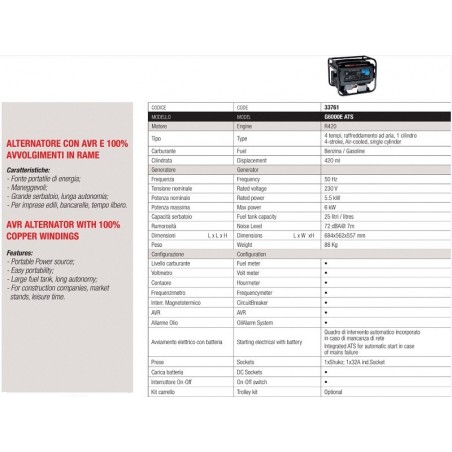 Generatore Genmac G6000ATS
