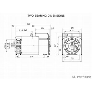 MECC ALTE ECP3-4 THREE PHASE ALTERNATOR AVR