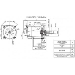 LINZ ALTERNATOR SP10S A 1.7 kVA 50 Hz Single-phase Brushless Alternator with Capacitor