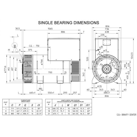 MECC ALTE ECO43-2L/4 THREE PHASE ALTERNATOR 1300 KVA AVR MECC ALTE ECO43-2L/4 THREE PHASE ALTERNATOR 1300 KVA AVR