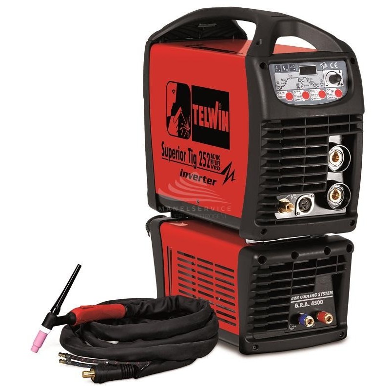 TELWIN SUPERIOR TIG 252 AC/DC HF/LIFT VRD AQUA