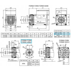 LINZ E1C13M D/2 Single-phase alternator 115/230V 15 kVA 50 Hz Brushless