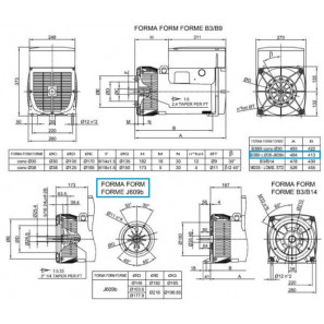 LINZ E1C13M E/2 Alternatore Monofase 115/230V 18 kVA 50 Hz senza spazzole