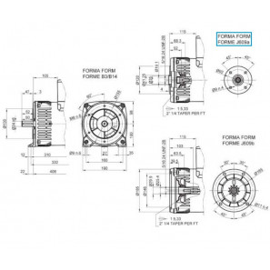 LINZ E1E10M H Single-phase alternator 115V/230V 6 kVA 50 Hz AVR