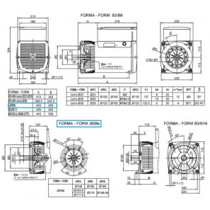 LINZ E1E11M B Alternatore Monofase 115V/230V 10 kVA 50 Hz AVR