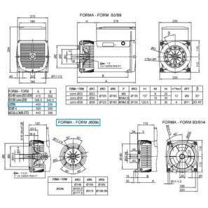 LINZ E1E11M B Single-phase alternator 115V/230V 10 kVA 50 Hz AVR