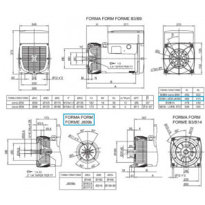 LINZ E1E13M D Alternatore Monofase 115V/230V 15 kVA 50 Hz AVR