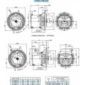 LINZ ALUMEN-X SB Single-phase alternator 3.5 kVA 50 Hz without Damping Cage