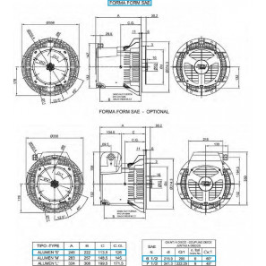 LINZ ALUMEN-X SB Alternatore Monofase Sincrono 4.2 kVA 60 Hz senza Gabbia di Smorzamento