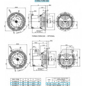 LINZ ALUMEN-X MD Alternatore Monofase Sincrono 5 kVA 50 Hz senza Gabbia di Smorzamento