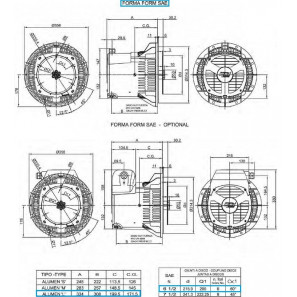 LINZ ALUMEN-X LE Single-phase alternator 8 kVA 60 Hz without Damping Cage