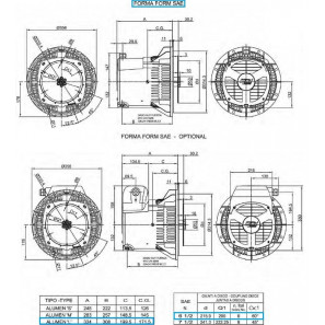 LINZ ALUMEN-X LF Single-phase alternator 8 kVA 50 Hz without Damping Cage
