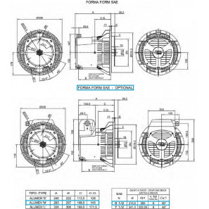 LINZ ALUMEN MD Alternatore Monofase Sincrono 6 kVA 60 Hz con Gabbia di Smorzamento