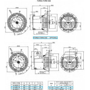 LINZ ALUMEN MD Single-phase alternator 6 kVA 60 Hz with Damping Cage