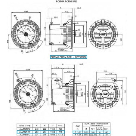 LINZ ALUMEN MD Single-phase alternator 6 kVA 60 Hz with Damping Cage