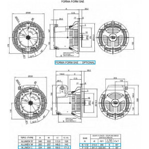 LINZ ALUMEN LE Single-phase alternator 8 kVA 60 Hz with Damping Cage