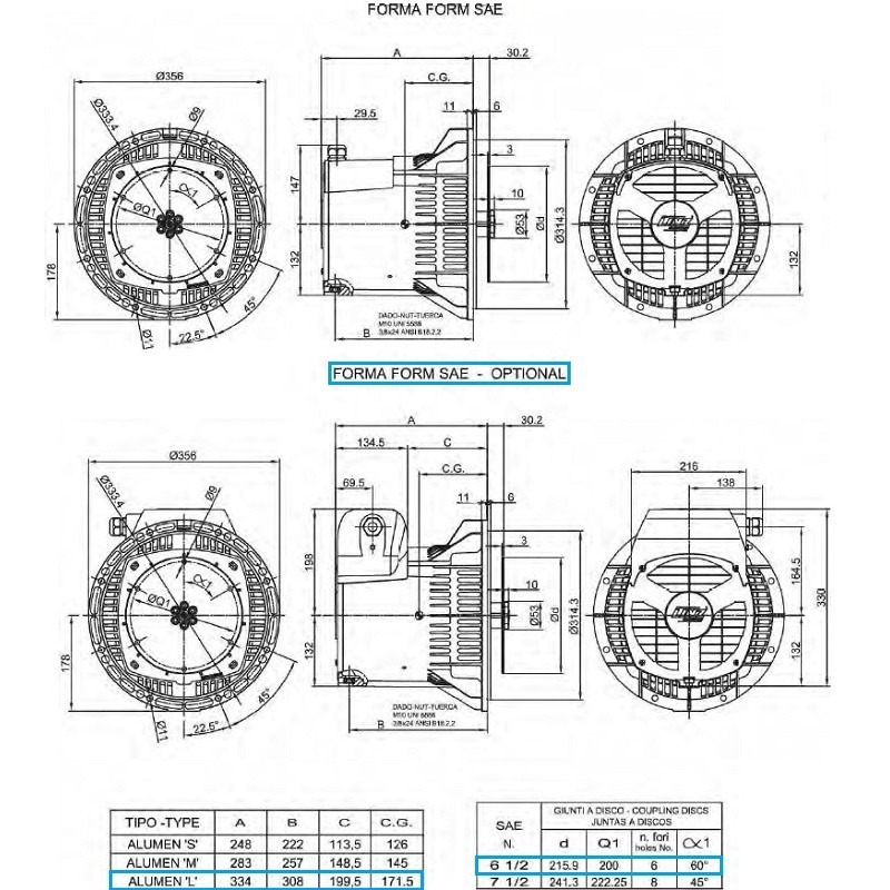 LINZ ALUMEN LE Alternatore Monofase Sincrono 8 kVA 60 Hz con Gabbia di Smorzamento