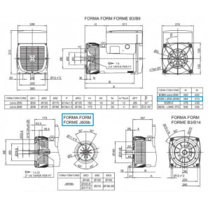 LINZ E1S13M E/2 Alternatore Trifase 230V/400V 27 kVA 50 Hz Compound