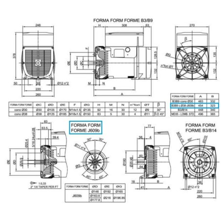 LINZ E1X13S A/2 Three-phase alternator 230V/400V 8 kVA 50Hz 60Hz AVR