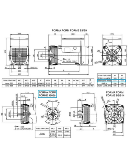 LINZ E1X13M D/2 Alternatore Trifase 230V/400V 16 kVA 50 Hz AVR