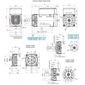 LINZ E1S10M G KE Alternatore Trifase 230/400V 4.5 kVA 50 Hz AVR+Compound