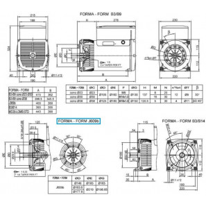 LINZ E1S11M AS KE Three-phase alternator 230V/400V 10 kVA 50 Hz AVR + Compound