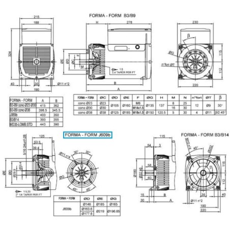 LINZ E1S11M AS KE Alternatore Trifase 230V/400V 10 kVA 50 Hz 60 Hz AVR+Compound