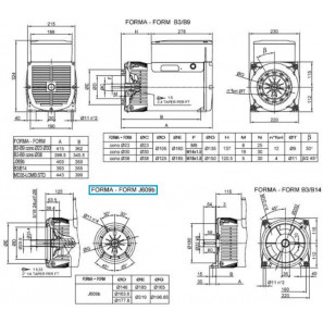 LINZ E1S11M B KE Alternatore Trifase 277V/480V 14 kVA 60 Hz AVR+Compound